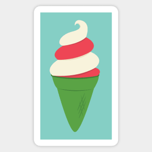 Candy Cane Ice Cream Sticker